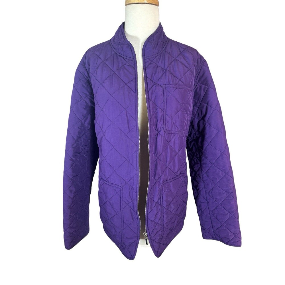 Lauren Ralph Lauren Royal Purple Diamond Quilted Jacket Lightweight Insulated